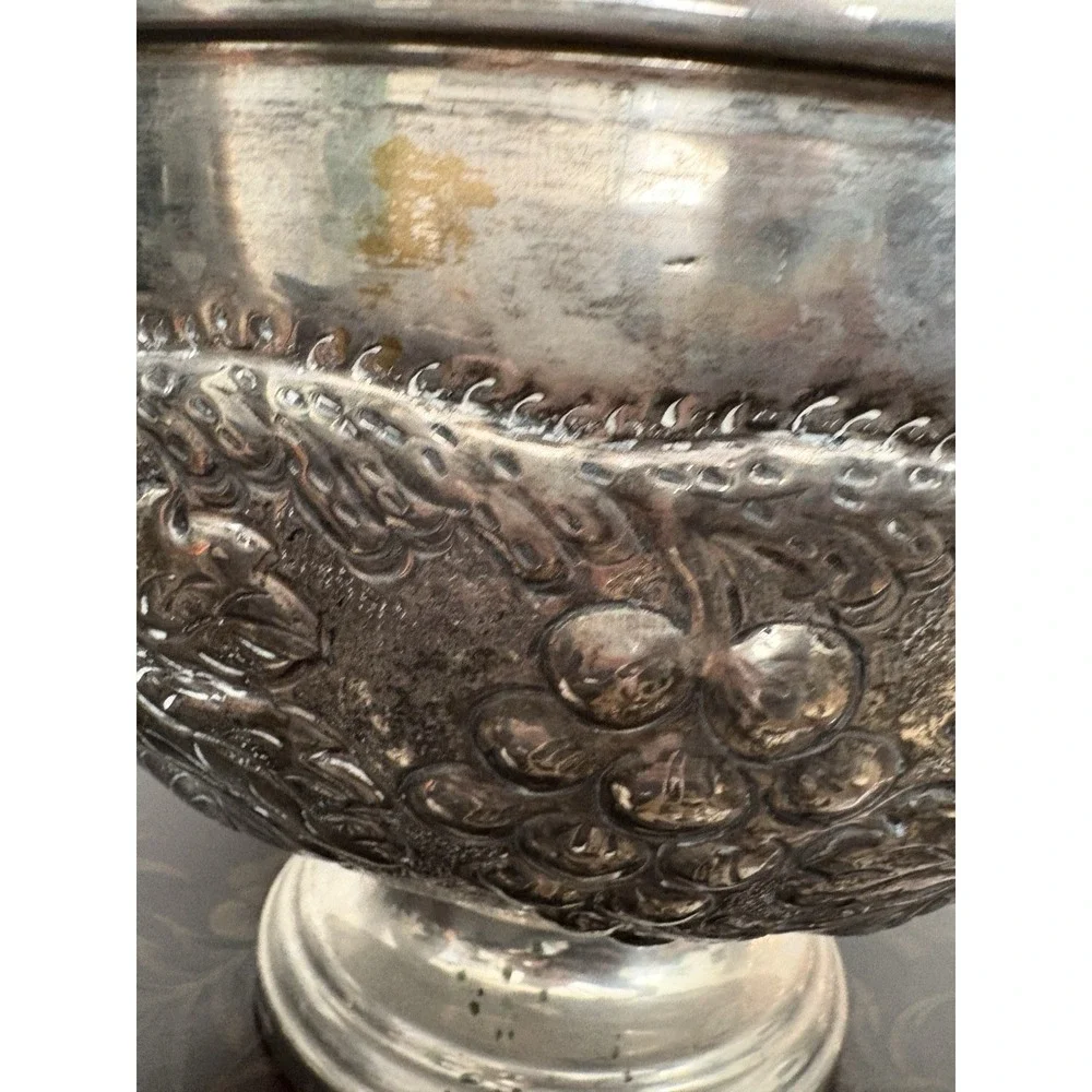 Vintage Extra Large Silver Plate Champagne Cooler Chiller Wine Ice Bucket